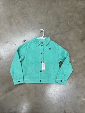 Wrangler Kids Corduroy Jean Jacket in Mint